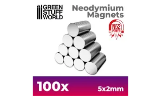 Green Stuff : Aimants Néodymes 5x2mm │ 100 units (N52)