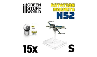 Green Stuff : Aimants Rotatifs en Néodymes "S" │Ball : 5mm - Magnet : 3.5mm │ 15 units (N52)