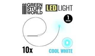 Green Stuff : Leds 1mm - Blanc Froid (10pcs)