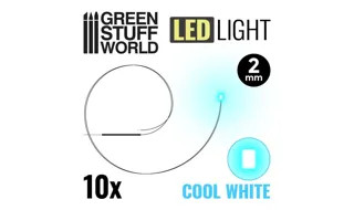 Green Stuff : Leds 2mm - Blanc froid (10pcs)