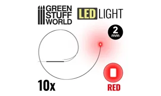Green Stuff : Leds 2mm - Rouge (10pcs)