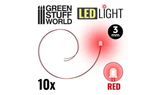 Green Stuff : Leds 3mm - Rouge (10pcs)
