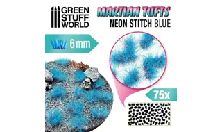 Green Stuff : Martian Tufts Neon Stitch Blue│ 6mm │ 75pcs