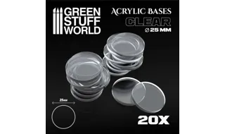 Green Stuff : Socles Transparents 25mm
