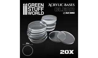 Green Stuff : Socles Transparents 32mm