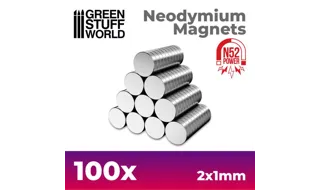 Green Suff : Aimants Neodym 2x1mm │100pcs (N52)
