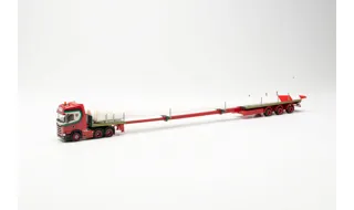 Herpa : Scania cs 20 hd teletrailer-sattelzug mit windradflügel „g. vlastuin transporte“ (niederlande/ede)"