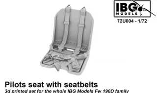 IBG : Pilot Seat with Seatbelts for Fw 190D - 3D printed set