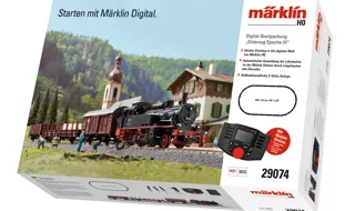 Marklin :Boite de départ Digital Locomotive Vapeur BR074 avec 3 wagons 