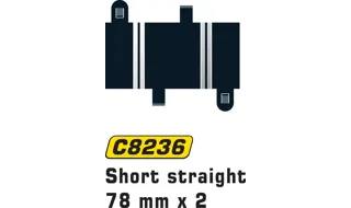Scalextric : Short Straight 78mm (2)