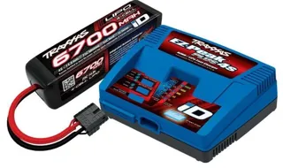 Traxxas : Battery/Charger Completer Pack (Includes #2981 ID Charger , #2890X 6700Mah 14.8V 4-Cell 25C Lipo Battery )
